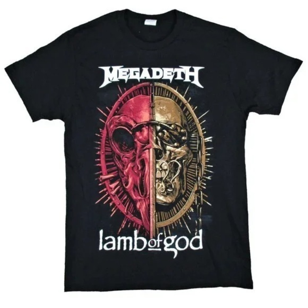 Terih Megadeth  Lamb Of God Metal Tour Of The Year Black Tshirt